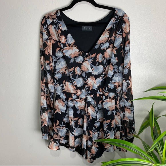 ASTR the Label Black Floral Romper - Picture 2 of 7